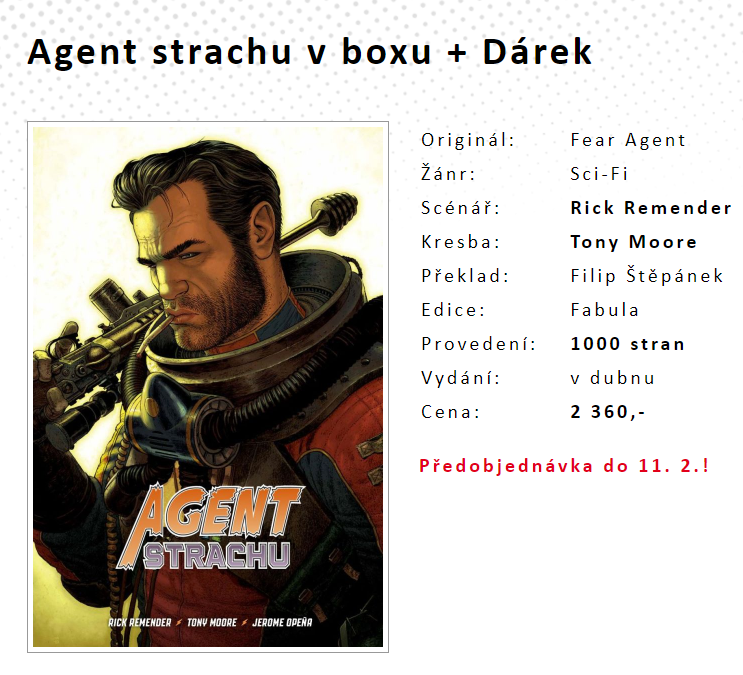 Predobjednávka komiksu Agent strachu do 11.02.
