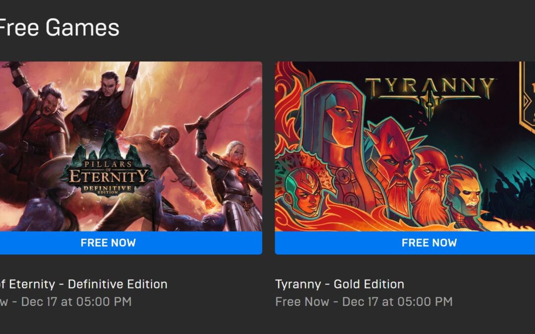Epic Games Store rozdáva 2 kvalitné RPG hry.