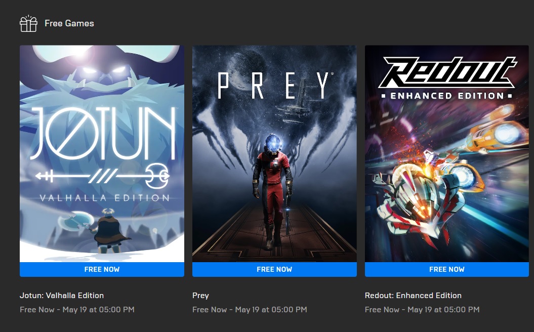 Epic games store rozdáva zadarmo skvelú hru Prey.